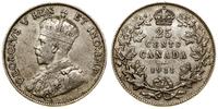 25 centów 1911, Ottawa, srebro próby 925, patyna