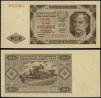 10 złotych 1.07.1948, seria P, numeracja 5222911