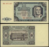 20 złotych 1.07.1948, seria HK, numeracja 687138