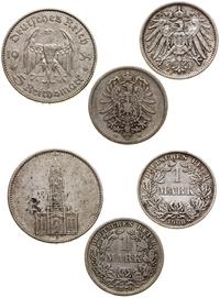 zestaw 3 monet, w skład zestawu wchodzi 5 marek 