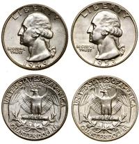 Stany Zjednoczone Ameryki (USA), zestaw: 2 x 1/4 dolara, 1949 D i 1953 D