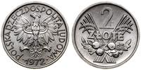 2 złote 1972, Warszawa, aluminium, piękne, Parch