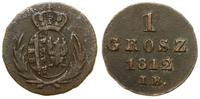 1 grosz 1812 IB, Warszawa, cyfry daty szeroko, H