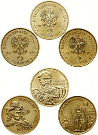 Polska, zestaw 3 x 2 złote, 1999, 2001, 2002