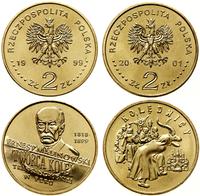 zestaw 2 x 2 złote 1999, 2001, Warszawa, 100. ro
