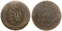 3 grosze 1814, Warszawa, w dacie cyfra 8 z brzus