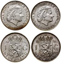 zestaw 3 monet, 1 gulden 1954, 1 gulden 1956, 2 