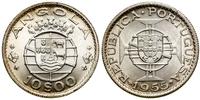 10 escudos 1955, srebro próby 720, piękna moneta