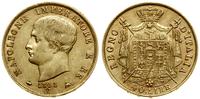 40 lirów 1811 M, Mediolan, złoto 12.87 g , Fr. 5