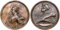 Rosja, medal na pamiątkę odsłonięcia pomnika Piotra I w Petersburgu (kopia galwaniczna), 1782 (oryginał)