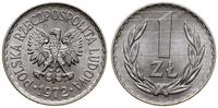 1 złoty 1972, Warszawa, aluminium, smugi mennicz