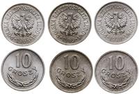 zestaw 3 x 10 groszy 1968, 1969, 1970, Warszawa,