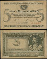 5 marek polskich 17.05.1919, seria G, numeracja 