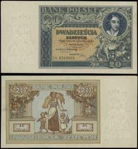 20 złotych 20.06.1931, seria DK, numeracja 62430