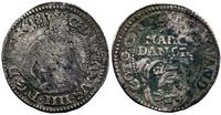 1 marka 1618, moneta z wykopaliska z zieloną pat