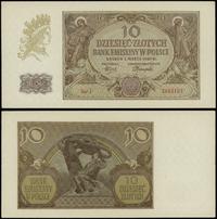 10 złotych 1.03.1940, seria J, numeracja 3943157