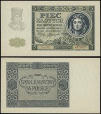 5 złotych 1.08.1941, seria AE, numeracja 4672037