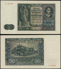 50 złotych 1.08.1941, seria C, numeracja 4291630