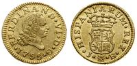 1/2 escudo 1755 JB, Madryt, złoto 1.76 g, Cayón 