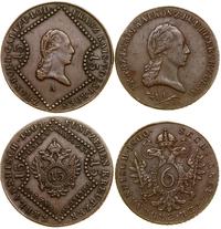 lot 2 monet, Wiedeń, 6 krajcarów 1800 A i 15 kra
