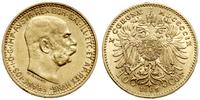 10 koron 1909, Wiedeń, typ Marschall, złoto 3.38