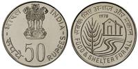 50 rupii 1978, "żywność i schronienie dla wszyst