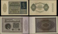 Niemcy, zestaw: 10.000 oraz 100.000 marek, 19.01.1922 i 1.02.1923