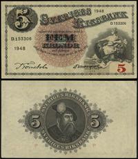 5 koron 1948, seria D, numeracja 153306, złamane
