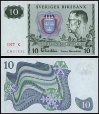 Szwecja, 10 koron, 1977 K