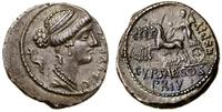 denar 60 pne, Rzym, Aw: Popiersie Leukonii w pra