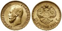 10 rubli 1911 (Э•Б), Petersburg, złoto 8.58 g, b