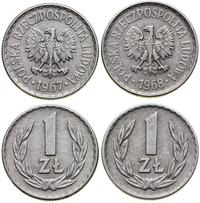 zestaw 2 x 1 złoty, Warszawa, w skład zestawu wc