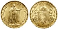20 koron 1906 KB, Kremnica, złoto 6.79 g, piękne
