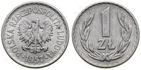 1 złoty 1957, Warszawa, aluminium, Parchimowicz 