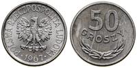 50 groszy 1967, Warszawa, aluminium, rzadki rocz