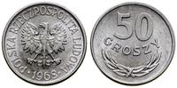 50 groszy 1968, Warszawa, aluminium, rzadki rocz