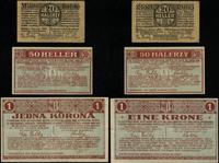 zestaw 3 bonów 1919–1920, w zestawie: 50 halerzy