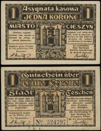 bon na 1 koronę 25.10.1919, numeracja 524797, de