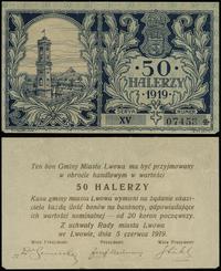 bon na 50 halerzy 1919, seria XV, numeracja 0745