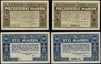 Galicja, bon na 50 i 100 marek (blankiety), 1922