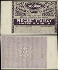czek na 500.000 marek polskich ważny od 15.09.19