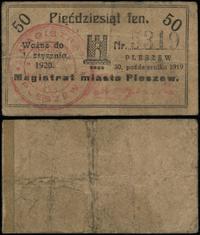 Wielkopolska, 50 fenigów, ważne od 30.10.1919 do 1.01.1920