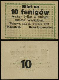 bon na 10 fenigów 15.09.1920, zagniecenia papier