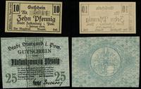 zestaw 2 bonów, 25 fenigów 1.09.1920 Stargard Sz