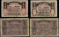 Wielkopolska, zestaw: bon na 1/2 marki i 1 markę, ważne od 29.11.1919 do 1.10.1920