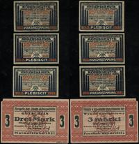Śląsk, zestaw: 3 bony na 25 fenigów i 1 bon na 3 marki, 1921