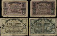 Wielkopolska, zestaw: bon na 1 i 2 marki, ważne od 29.11.1919 do 1.10.1920