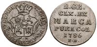 półzłotek (2 grosze) 1786 EB, Warszawa, moneta c