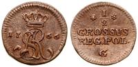 półgrosz 1766 G, Kraków, małe cyfry daty, moneta