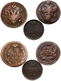 zestaw 3 monet, dienga 1730 (Krasnyj Dwor - Anna